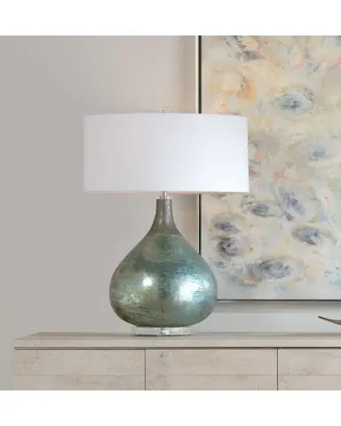 John-Richard Collection Deep Ocean Blue Table Lamp | Thumbnail 2
