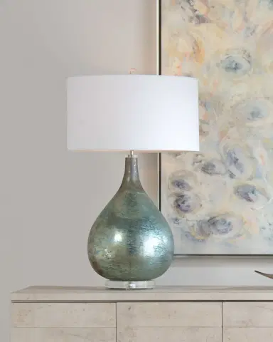 John-Richard Collection Deep Ocean Blue Table Lamp | Thumbnail 1