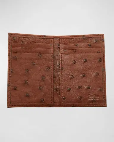 Abas Ostrich Bi-Fold Card Case | Thumbnail 2