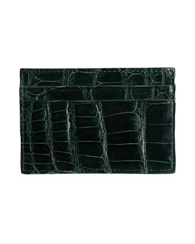 Abas Men 's Alligator Leather Card Case
