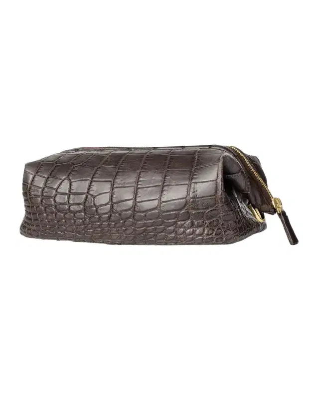 Abas Men 's Alligator Travel Toiletry Bag