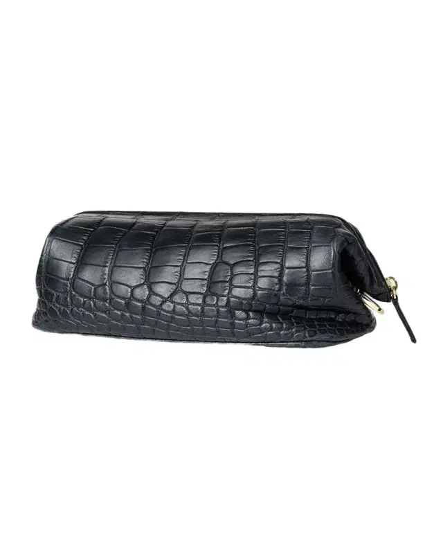 Abas Men 's Alligator Travel Toiletry Bag