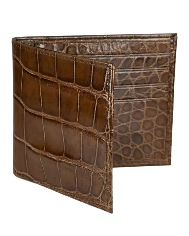 Abas Men's Glazed Alligator Bifold Wallet; Monogram Available | Thumbnail 1