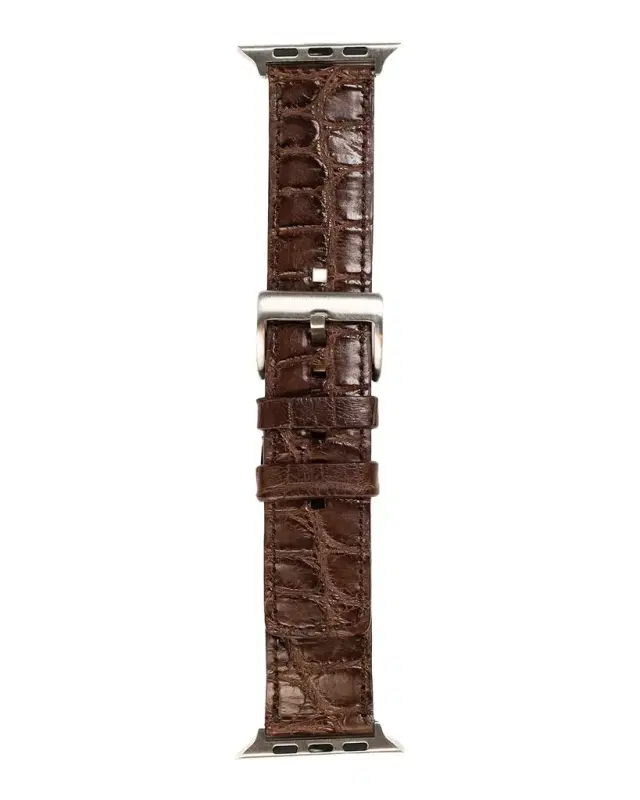 Abas Men 's Apple Watch Matte Alligator Watch Strap