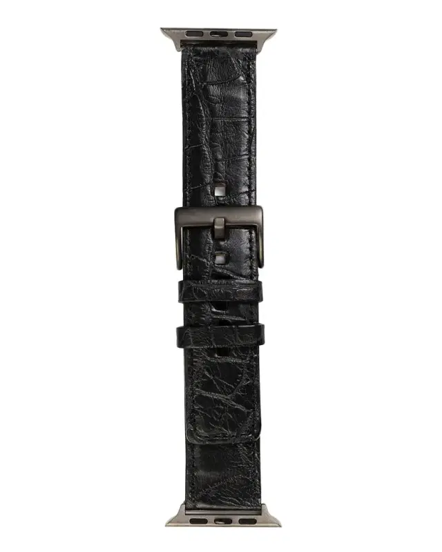 Abas Men's Apple Watch Matte Alligator Watch Strap