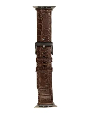 Abas Men 's Apple Watch Matte Alligator Watch Strap | Thumbnail 1 Abas Men 's Apple Watch Matte Alligator Watch Strap | Thumbnail 1