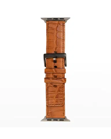 Abas Men 's Apple Watch Matte Alligator Watch Strap | Thumbnail 2 Abas Men 's Apple Watch Matte Alligator Watch Strap | Thumbnail 2