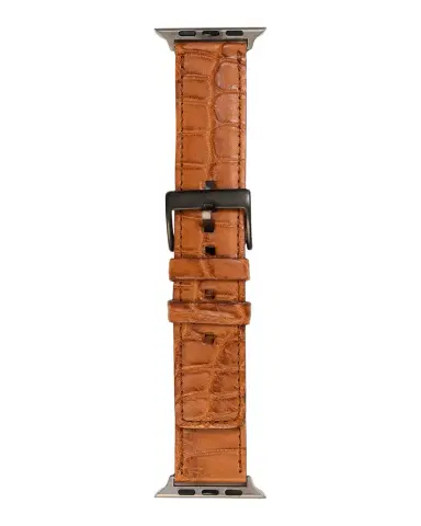 Abas Men 's Apple Watch Matte Alligator Watch Strap | Thumbnail 1 Abas Men 's Apple Watch Matte Alligator Watch Strap | Thumbnail 1