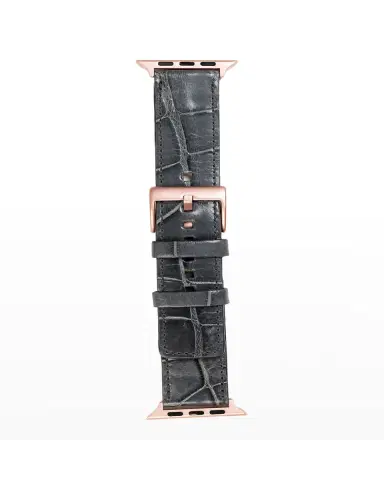 Abas Men 's Apple Watch Alligator Watch Strap | Thumbnail 2 Abas Men 's Apple Watch Alligator Watch Strap | Thumbnail 2