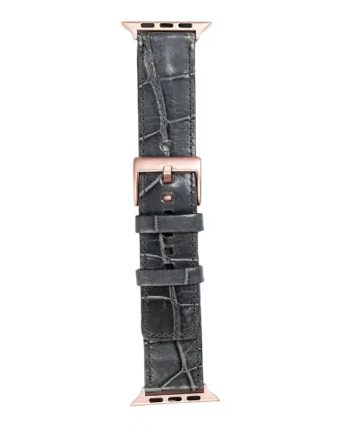 Abas Men 's Apple Watch Alligator Watch Strap | Thumbnail 1 Abas Men 's Apple Watch Alligator Watch Strap | Thumbnail 1