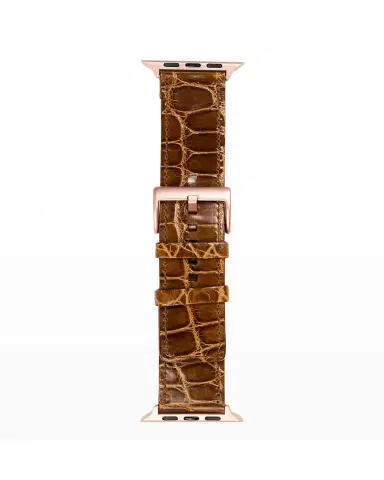 Abas Men 's Apple Watch Alligator Watch Strap | Thumbnail 2 Abas Men 's Apple Watch Alligator Watch Strap | Thumbnail 2