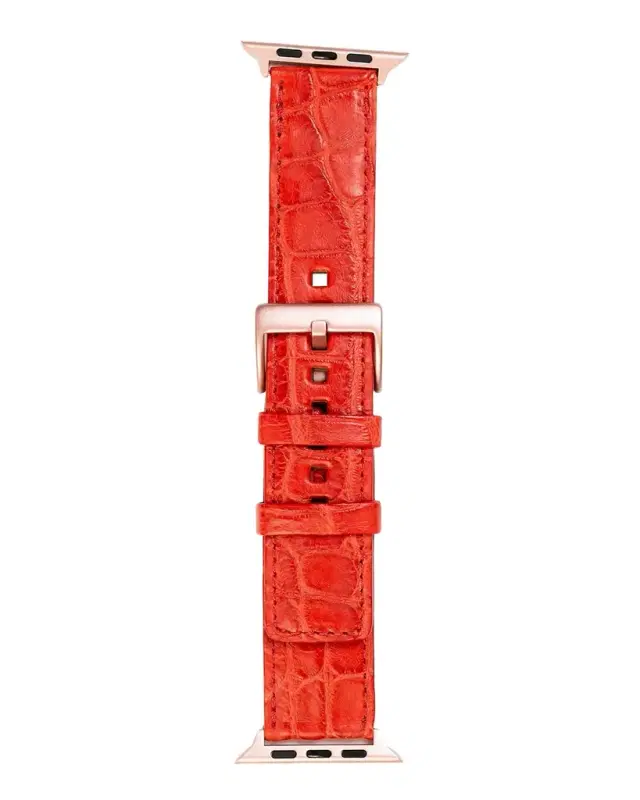 Abas Men 's Apple Watch Matte Alligator Watch Strap