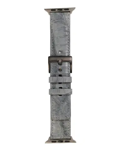 Abas Men 's Apple Watch Matte Alligator Watch Strap | Thumbnail 1 Abas Men 's Apple Watch Matte Alligator Watch Strap | Thumbnail 1