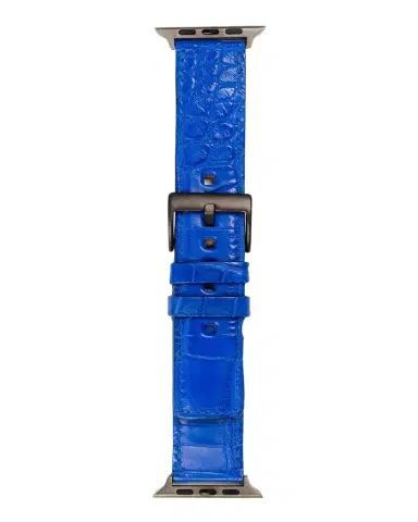 Abas Men's Apple Watch Matte Alligator Watch Strap, Space Gray Finish | Thumbnail 1 Abas Men's Apple Watch Matte Alligator Watch Strap, Space Gray Finish | Thumbnail 1
