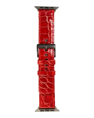 Abas Men 's Apple Watch Alligator-Leather Watch Strap | Thumbnail 1 Abas Men 's Apple Watch Alligator-Leather Watch Strap | Thumbnail 1