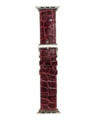 Abas Men 's Apple Watch Alligator Watch Strap | Thumbnail 1 Abas Men 's Apple Watch Alligator Watch Strap | Thumbnail 1