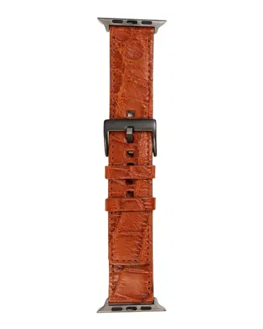 Abas Men 's Apple Watch Matte Alligator Watch Strap | Thumbnail 1 Abas Men 's Apple Watch Matte Alligator Watch Strap | Thumbnail 1