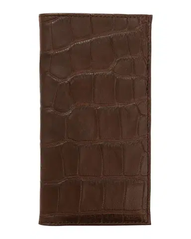 Abas Men's Matte Alligator Leather Bifold Coat Wallet | Thumbnail 1 Abas Men's Matte Alligator Leather Bifold Coat Wallet | Thumbnail 1