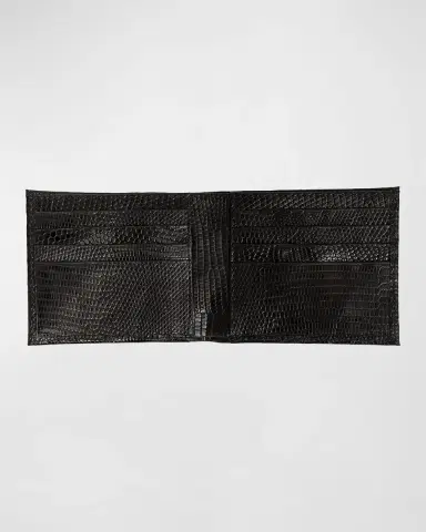Abas Men's Lizard Leather Bifold Wallet | Thumbnail 2