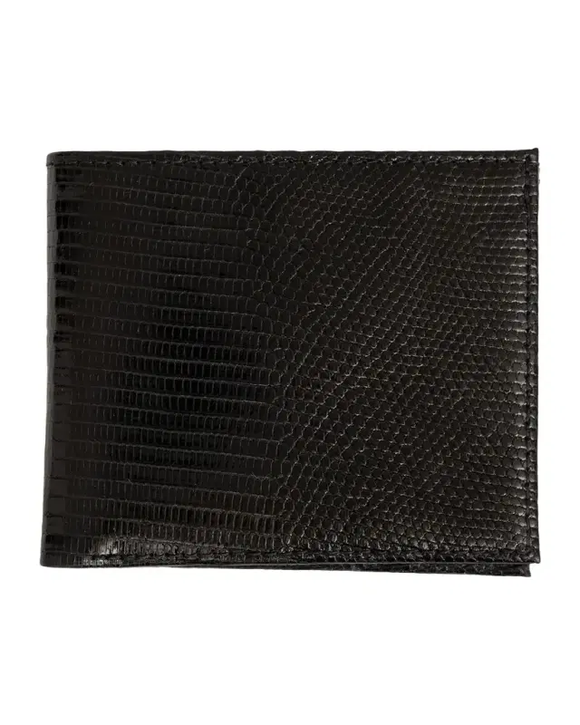Abas Men 's Lizard Leather Bifold Wallet
