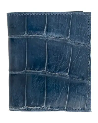 Abas Men's Glazed Alligator Compact Wallet; Monogram Available | Thumbnail 1
