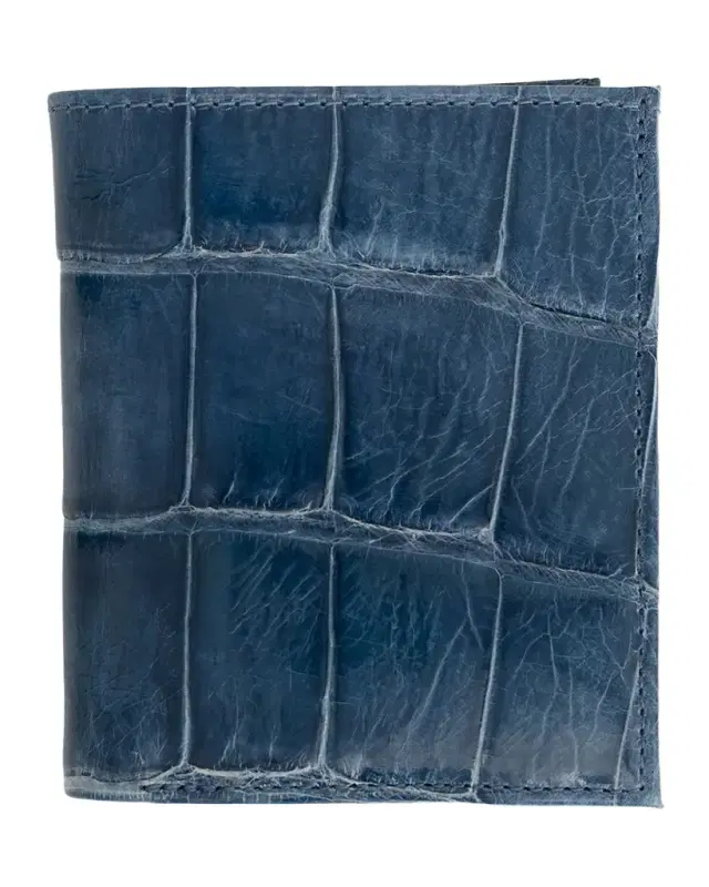Men's Glazed Alligator Compact Wallet; Monogram Available