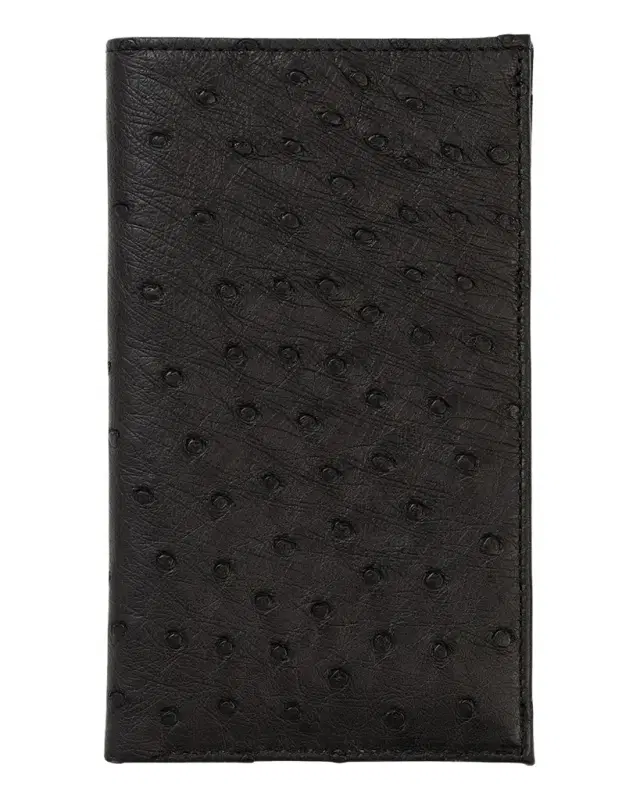 Abas Men 's Matte Ostrich Leather Coat Wallet