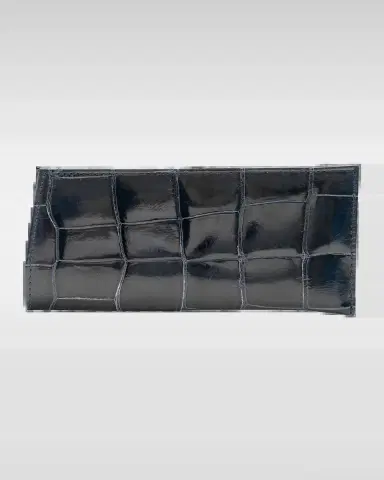 Abas Men's Glazed Alligator Leather Eyewear Case | Thumbnail 2