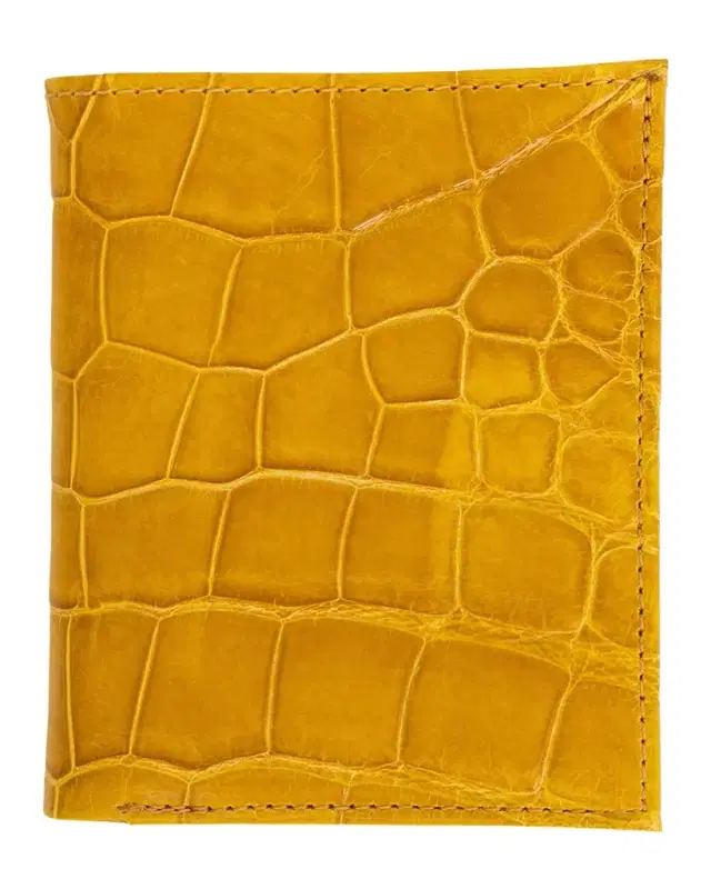 Abas Men 's Glazed Alligator Compact Wallet; Monogram Available