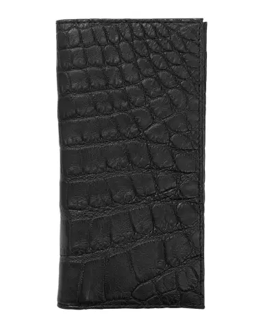 Abas Men's Matte Alligator Leather Bifold Coat Wallet | Thumbnail 1 Abas Men's Matte Alligator Leather Bifold Coat Wallet | Thumbnail 1