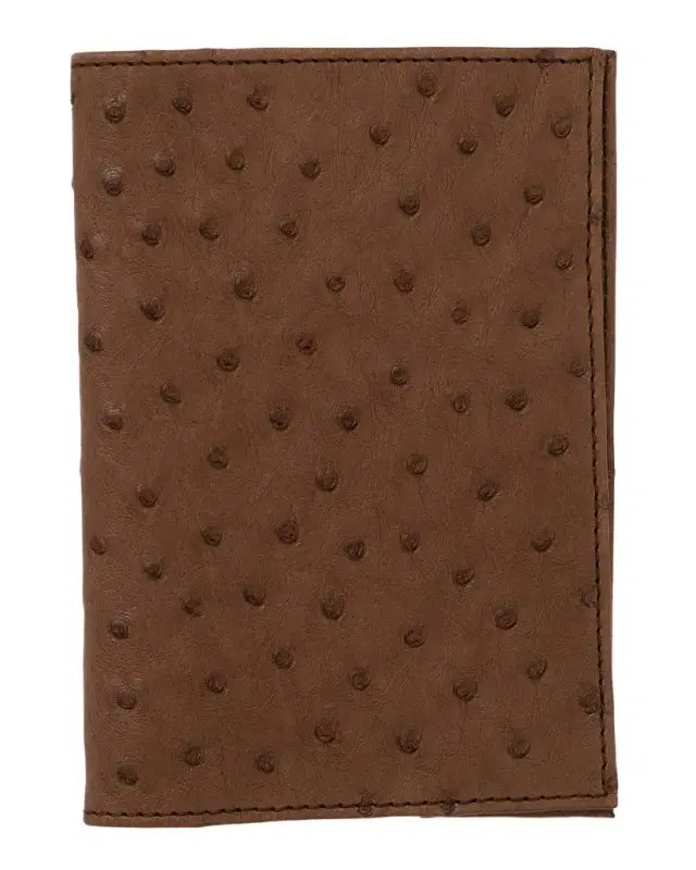 Abas Ostrich Leather Passport Booklet
