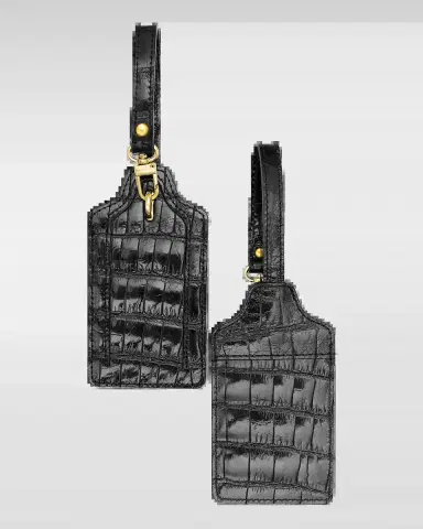Abas Alligator Leather Luggage Tag, Set of 2 | Thumbnail 2