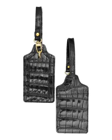 Abas Alligator Leather Luggage Tag, Set of 2 | Thumbnail 1