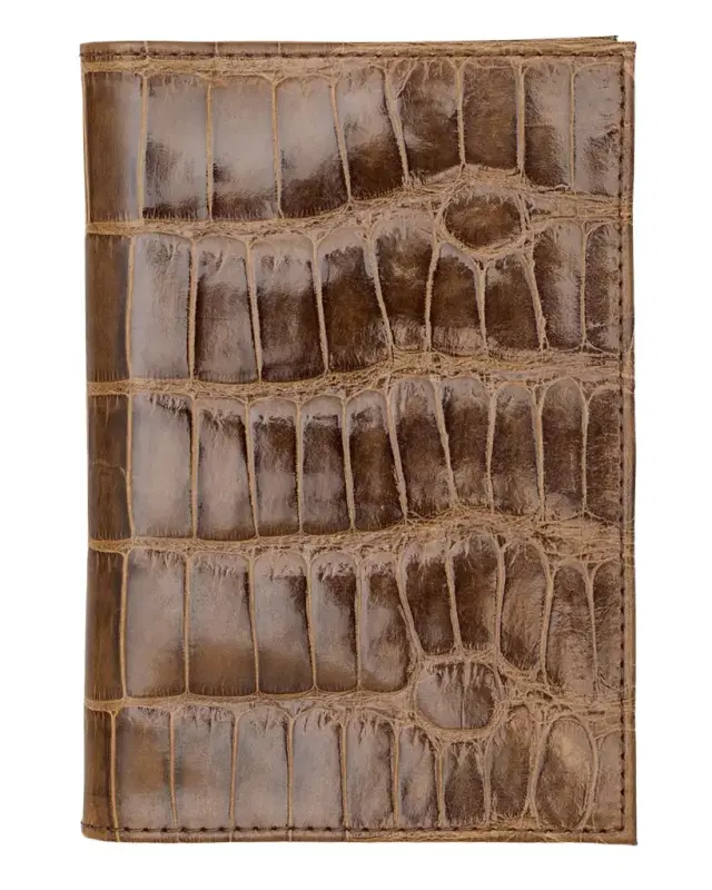 Abas Alligator Leather Passport Booklet
