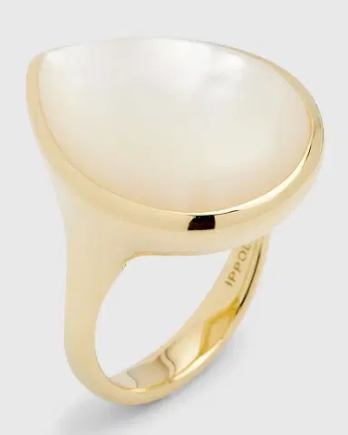Ippolita 18k Polished Rock Candy Medium Teardrop Ring in Mother of Pearl, Size 7 | Thumbnail 3