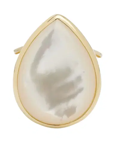 Ippolita 18k Polished Rock Candy Medium Teardrop Ring in Mother of Pearl, Size 7 | Thumbnail 1