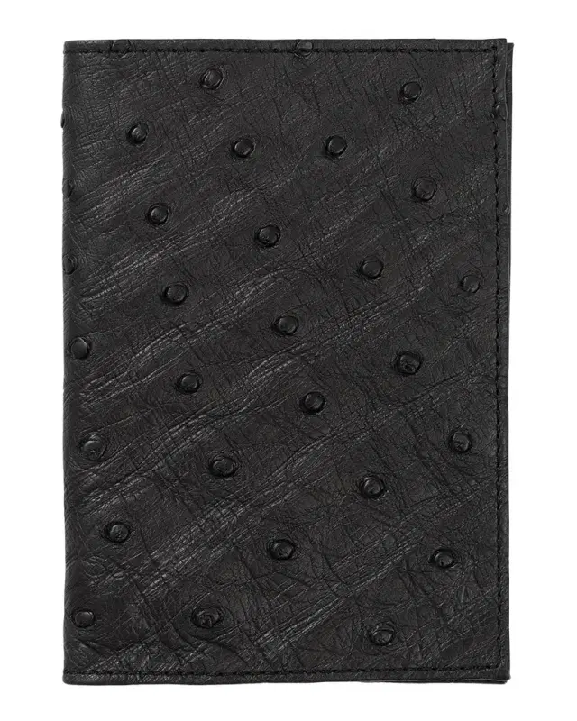 Abas Ostrich Leather Passport Booklet