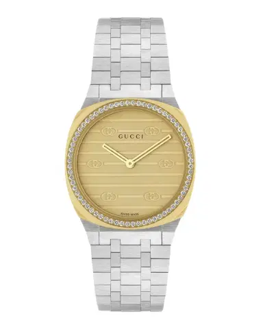 Gucci 30mm 25H Two-Tone Diamond Bracelet Watch | Thumbnail 1 Gucci 30mm 25H Two-Tone Diamond Bracelet Watch | Thumbnail 1