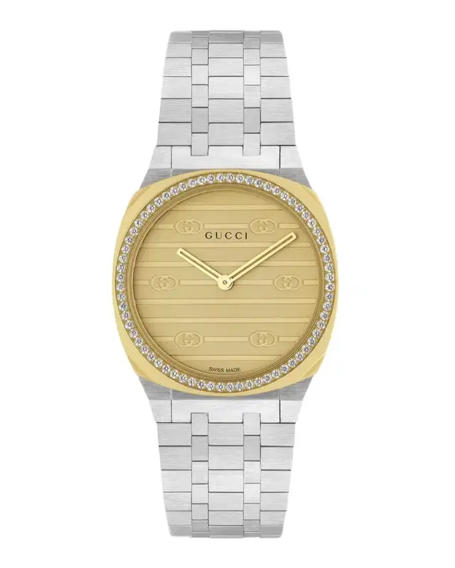 30mm 25H Two-Tone Diamond Bracelet Watch