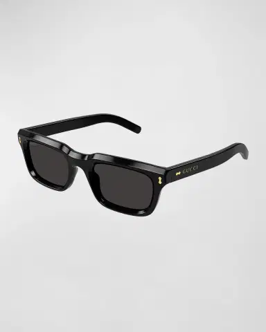 Gucci Men's Acetate Rectangle Sunglasses | Thumbnail 2 Gucci Men's Acetate Rectangle Sunglasses | Thumbnail 2