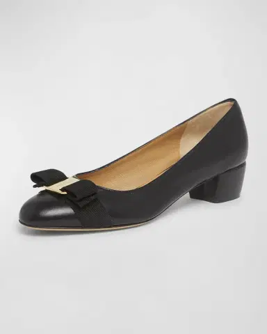 Ferragamo Vara Leather Bow Low Pumps | Thumbnail 2 Ferragamo Vara Leather Bow Low Pumps | Thumbnail 2