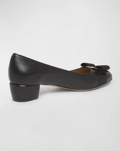Ferragamo Vara Leather Bow Low Pumps | Thumbnail 3 Ferragamo Vara Leather Bow Low Pumps | Thumbnail 3