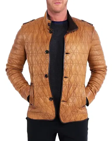 Maceoo Men's Leather Field Jacket | Thumbnail 1 Maceoo Men's Leather Field Jacket | Thumbnail 1