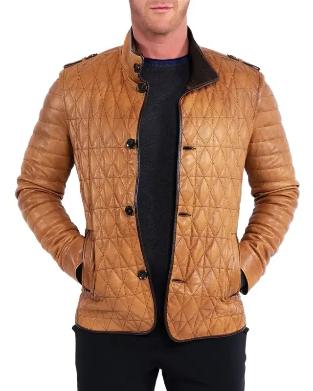 Men's Leather Field Jacket