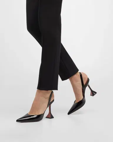 Amina Muaddi Holli Patent Slingback Pumps | Thumbnail 2 Amina Muaddi Holli Patent Slingback Pumps | Thumbnail 2