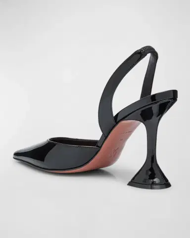 Amina Muaddi Holli Patent Slingback Pumps | Thumbnail 4 Amina Muaddi Holli Patent Slingback Pumps | Thumbnail 4