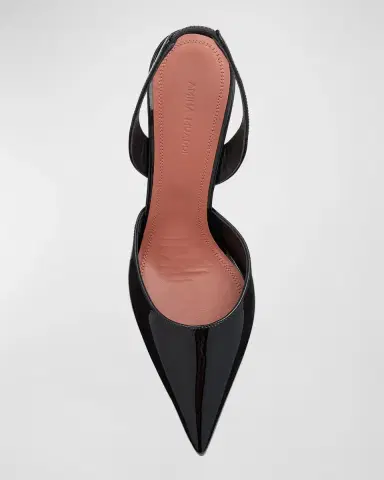 Amina Muaddi Holli Patent Slingback Pumps | Thumbnail 5 Amina Muaddi Holli Patent Slingback Pumps | Thumbnail 5