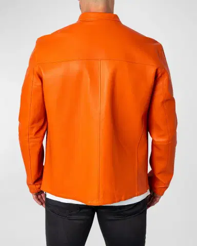 Maceoo Men's Leather Lab Jacket | Thumbnail 2