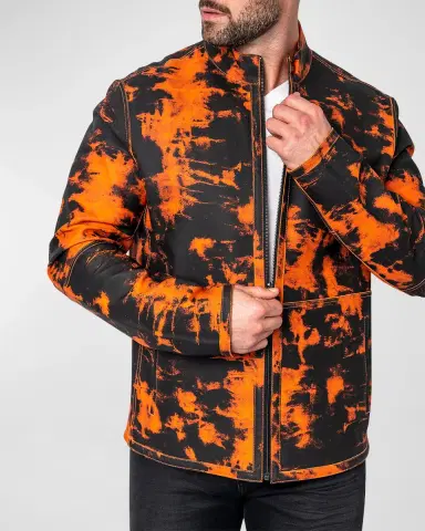 Maceoo Men's Leather Lab Jacket | Thumbnail 4