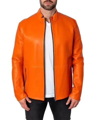 Maceoo Men's Leather Lab Jacket | Thumbnail 1
